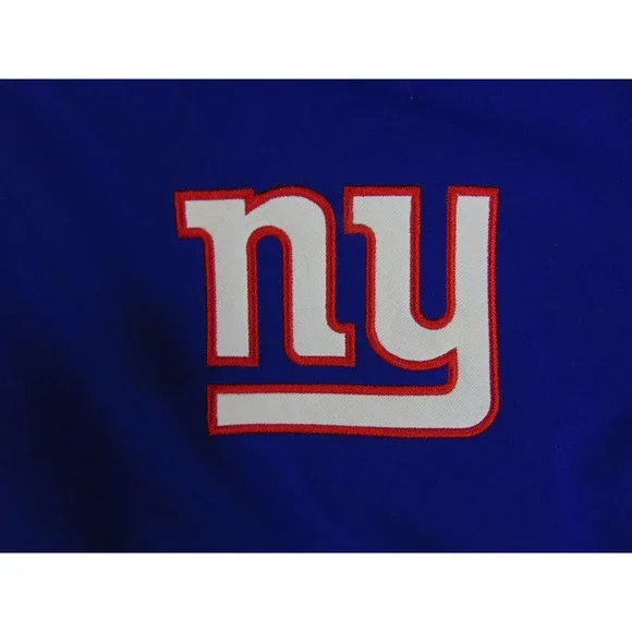 New York Giants Jacket Mens 2XL Blue Solid Softshell Hooded NFL Full Zip Coat